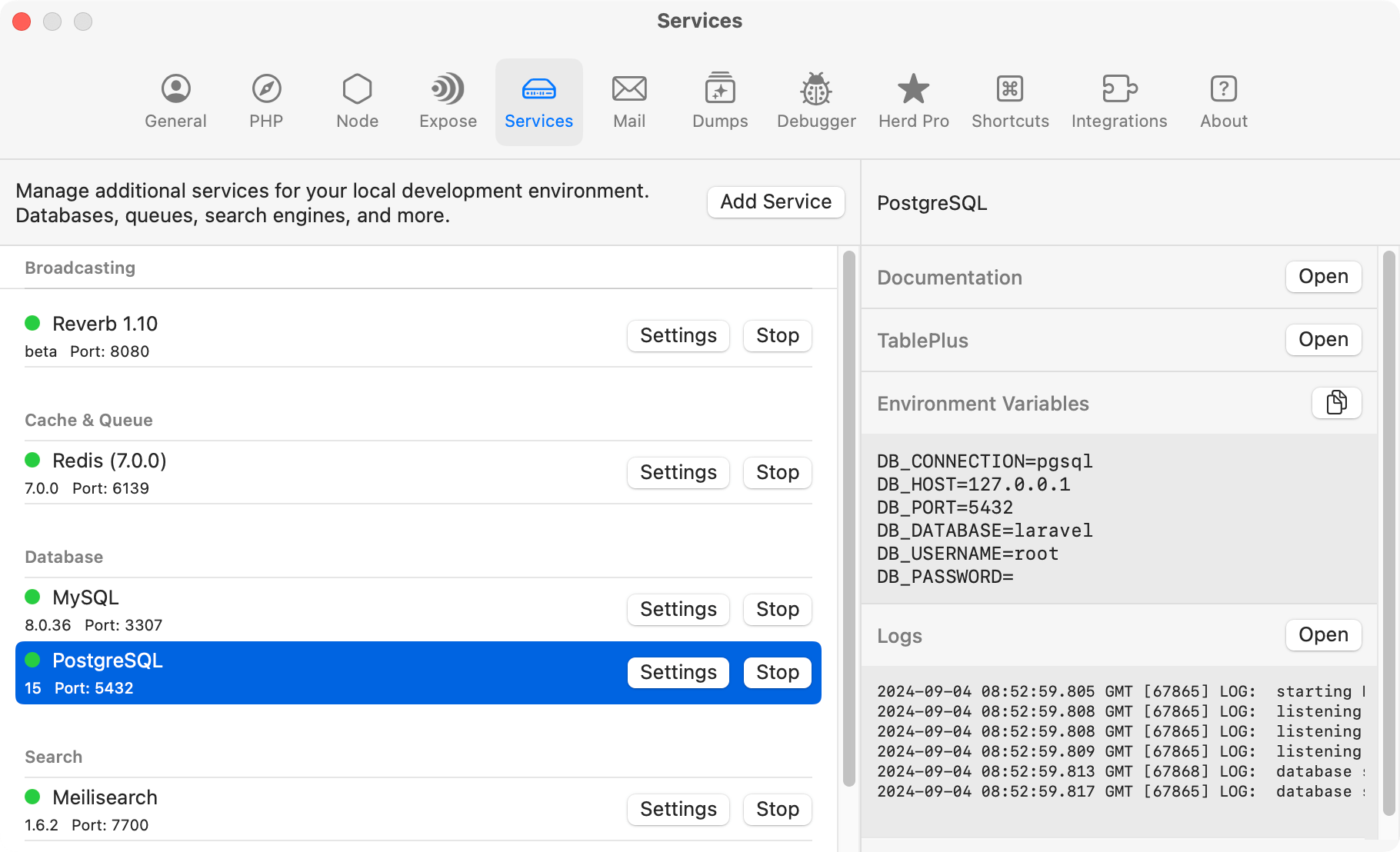 MySQL Sidebar