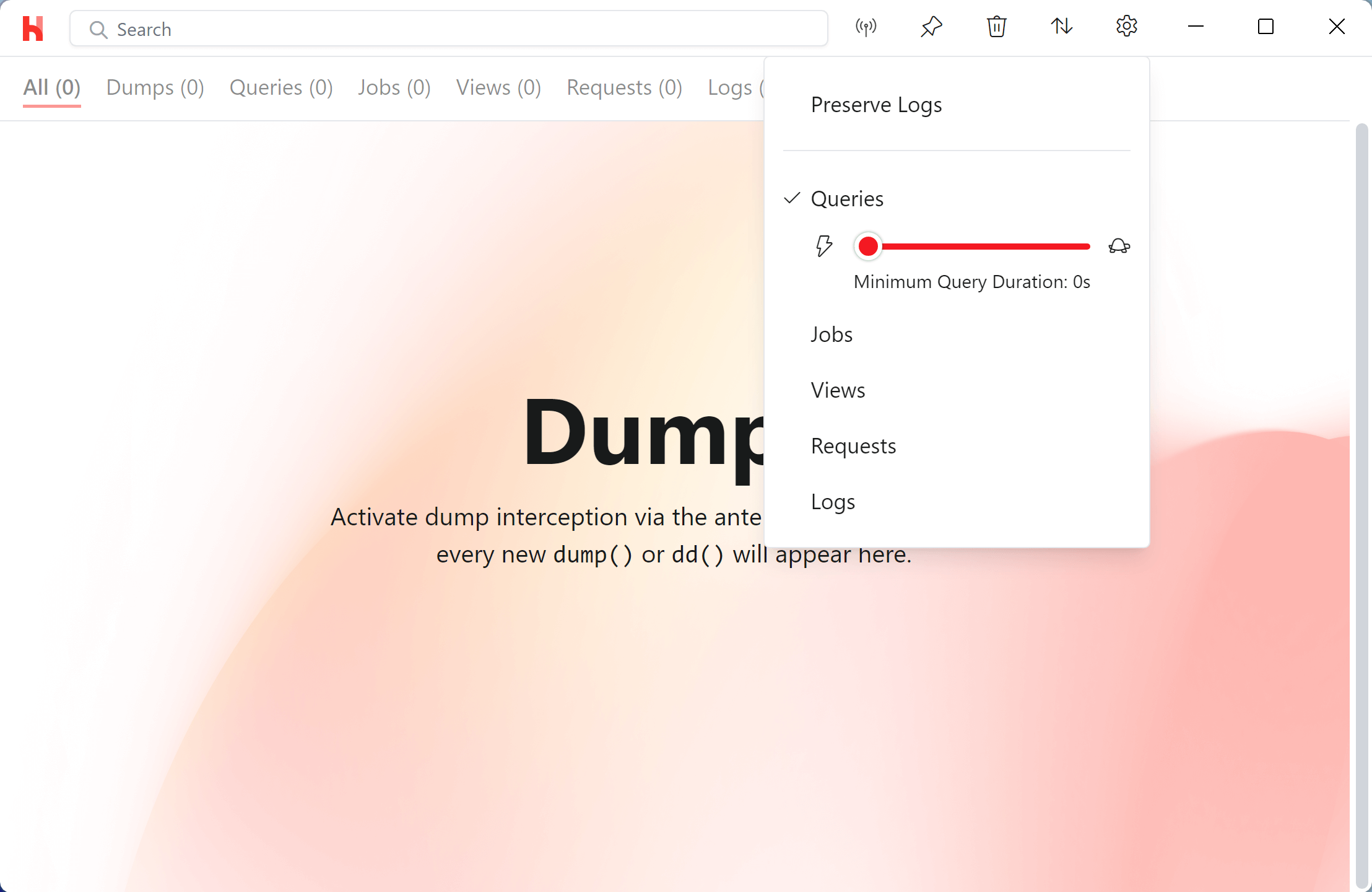 Dump Window